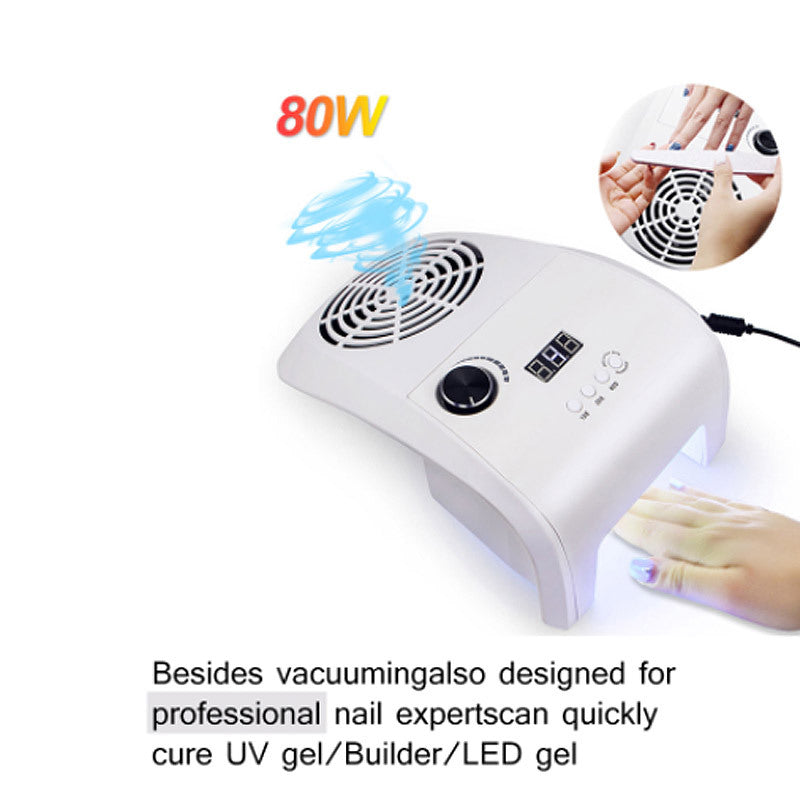 2-in-1 Nail Dust Collector and UV LED Nail Lamp