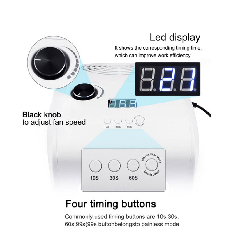 2-in-1 Nail Dust Collector and UV LED Nail Lamp