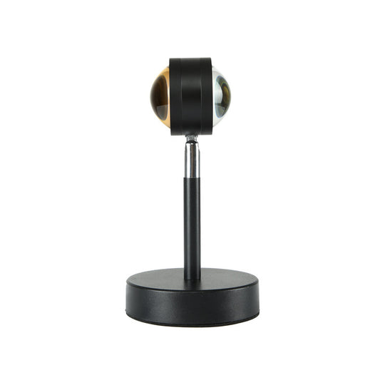 Dual head sunset projection lamp creating rainbow lighting effect