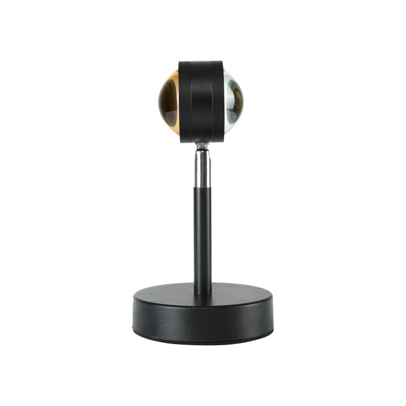 Dual head sunset projection lamp creating rainbow lighting effect