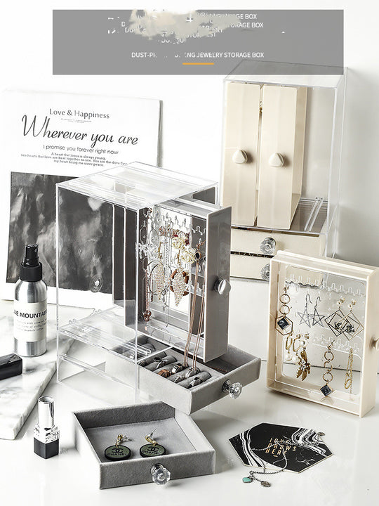 Transparent Jewelry Organizer Box