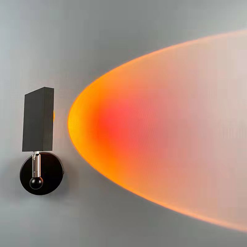 Sunset projection wall lamp creating warm ambient bedroom lighting