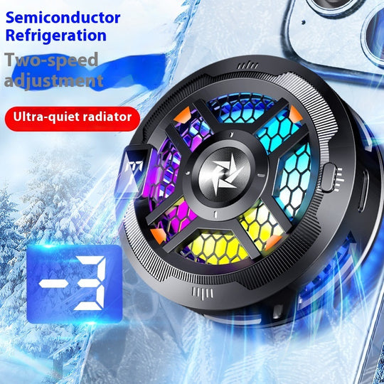 Magnetic Phone Cooler features ultra-quiet radiator with two-speed adjustment for efficient gaming and overheating protection.
