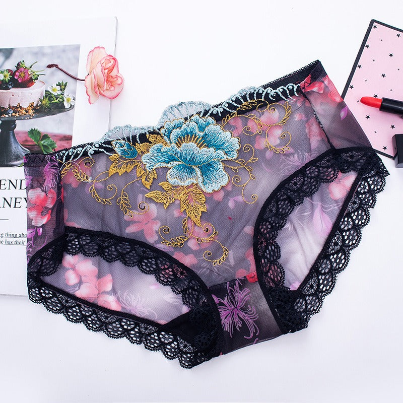 Floral Lace Bikini Panties