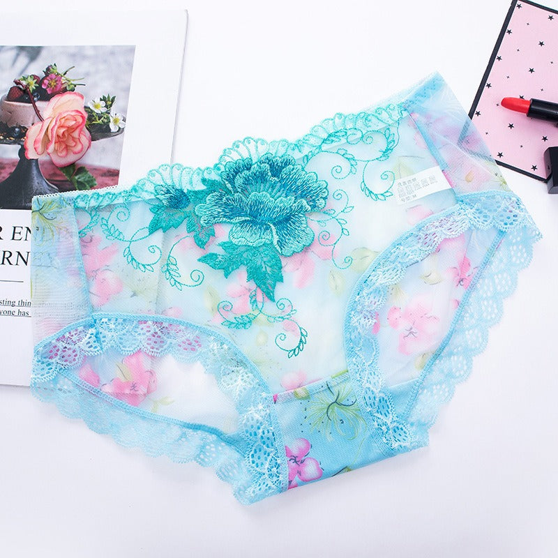 Floral Lace Bikini Panties