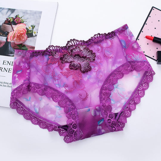 Floral Lace Bikini Panties